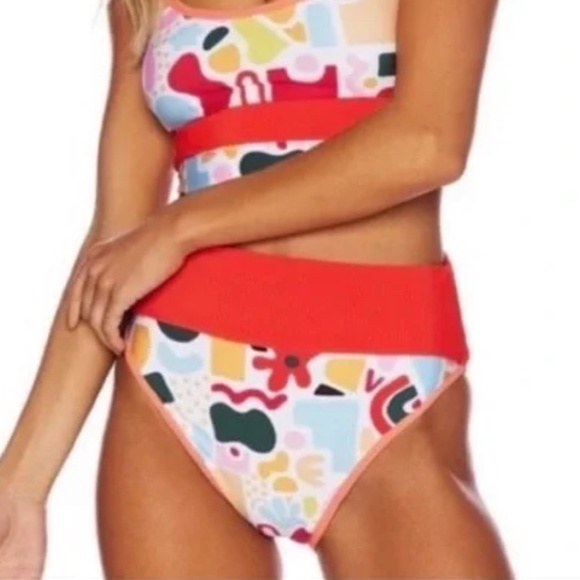 **NWT** Beach Riot Emmy Bikini Bottoms, Abstract - Picture 1 of 5